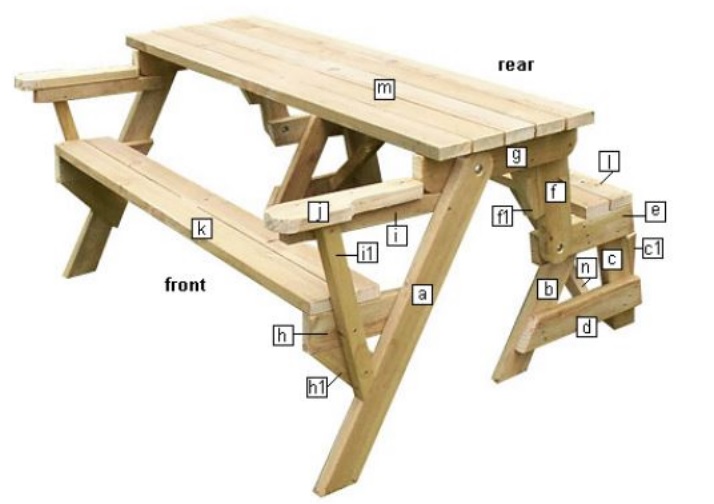 free folding picnic table bench plans pdf